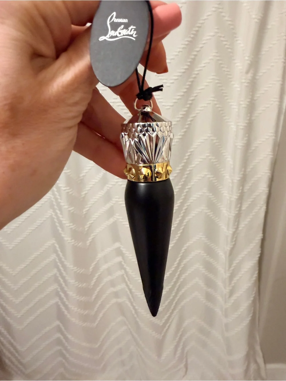 Christian Louboutin Matte Red Lipstick with Gold Trim